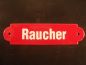 Preview: Raucher Emaille Email Blech Schild