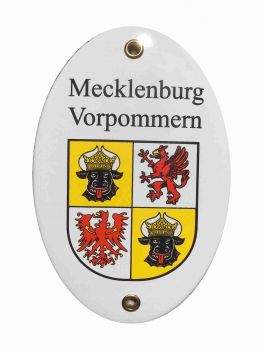 Mecklenburg Vorpommern Wappen Emaille Email Blech Schild