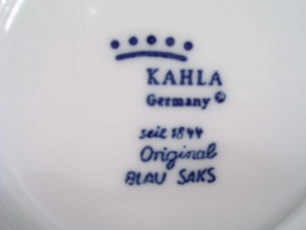 Suppenteller 22 cm Kahla blau saks Porzellan Neu