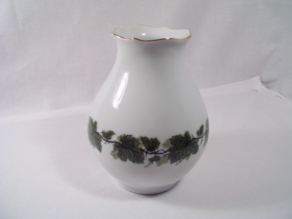 Vase 6,5 cmTriptis Porzellan Weinlaub Goldrand